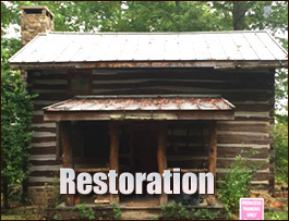Historic Log Cabin Restoration  Pembroke, North Carolina